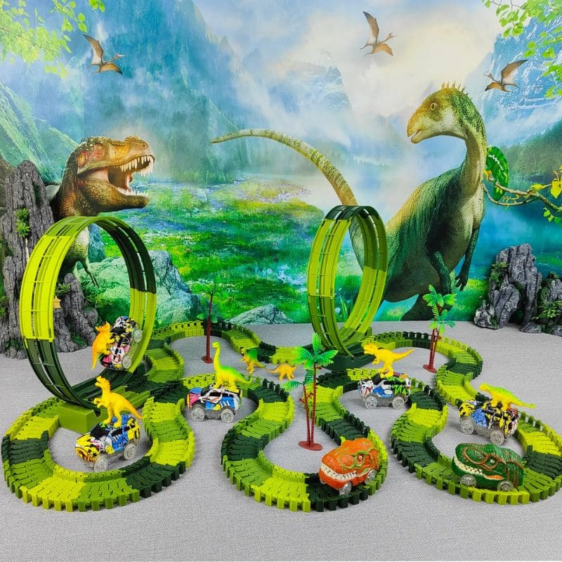 Circuit voiture enfant - Dinosaure Jurassic World | DinoRide