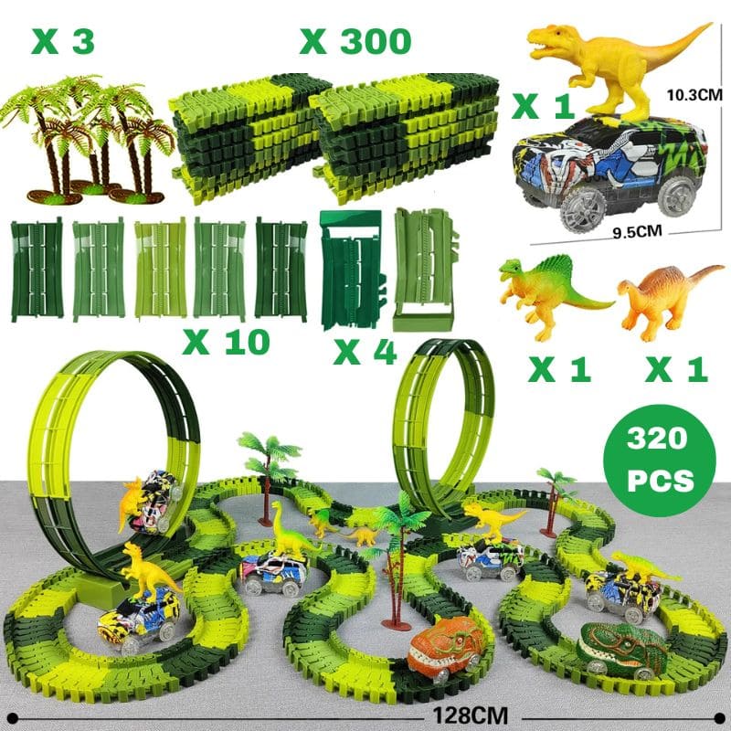 Circuit voiture enfant - Dinosaure Jurassic World | DinoRide