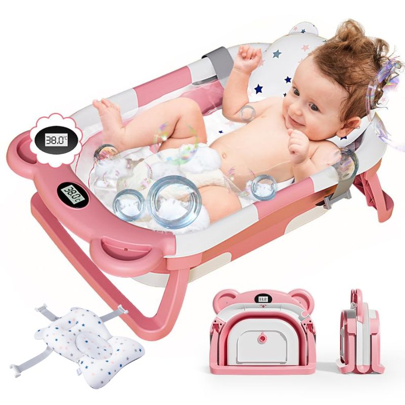 Baignoire bébé pliable rose