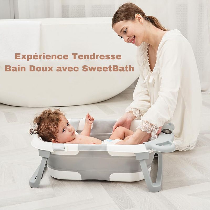 Baignoire bébé pliable - Confort & Sécurité | SweetBath