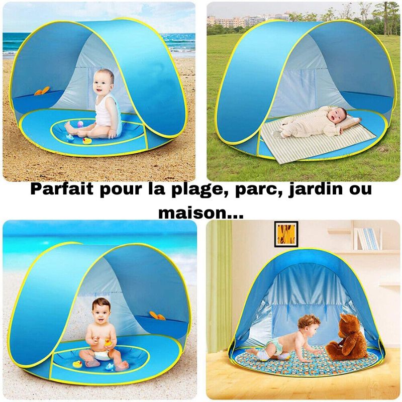 Tente de plage bébé Anti UV avec Piscine intégrée | SunBabyFun