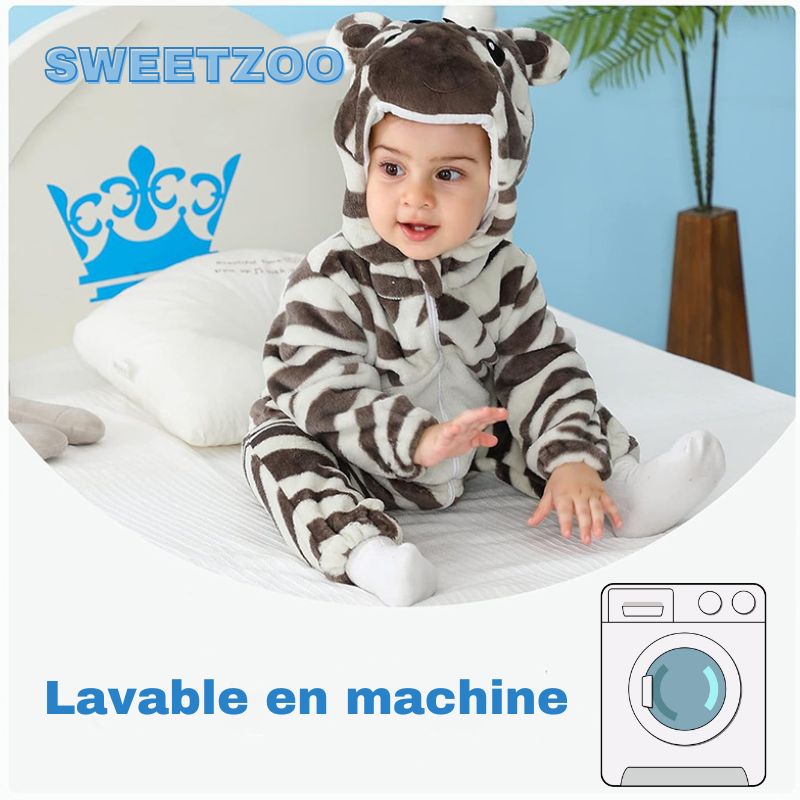 Barboteuse Bébé - Animaux douillets | SweetZoo