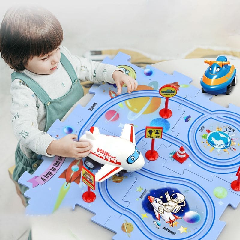 Circuit voiture enfant en forme de puzzle | PuzzleRide