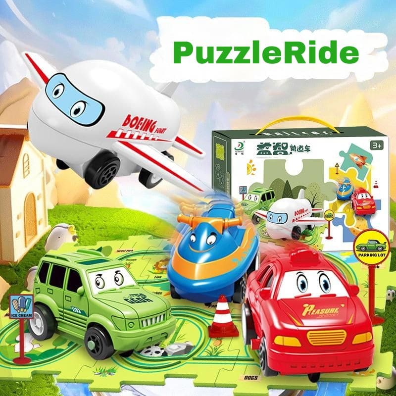 Circuit voiture enfant en forme de puzzle | PuzzleRide