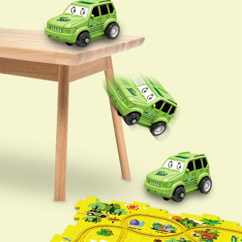 Circuit voiture enfant en forme de puzzle | PuzzleRide